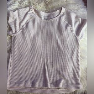 Light pink ribbed crop top